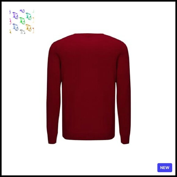 Men's 100% Cashmere V-Neck Pullover Sweater Classic Elegant Soft Warm - Picture 3 of 4